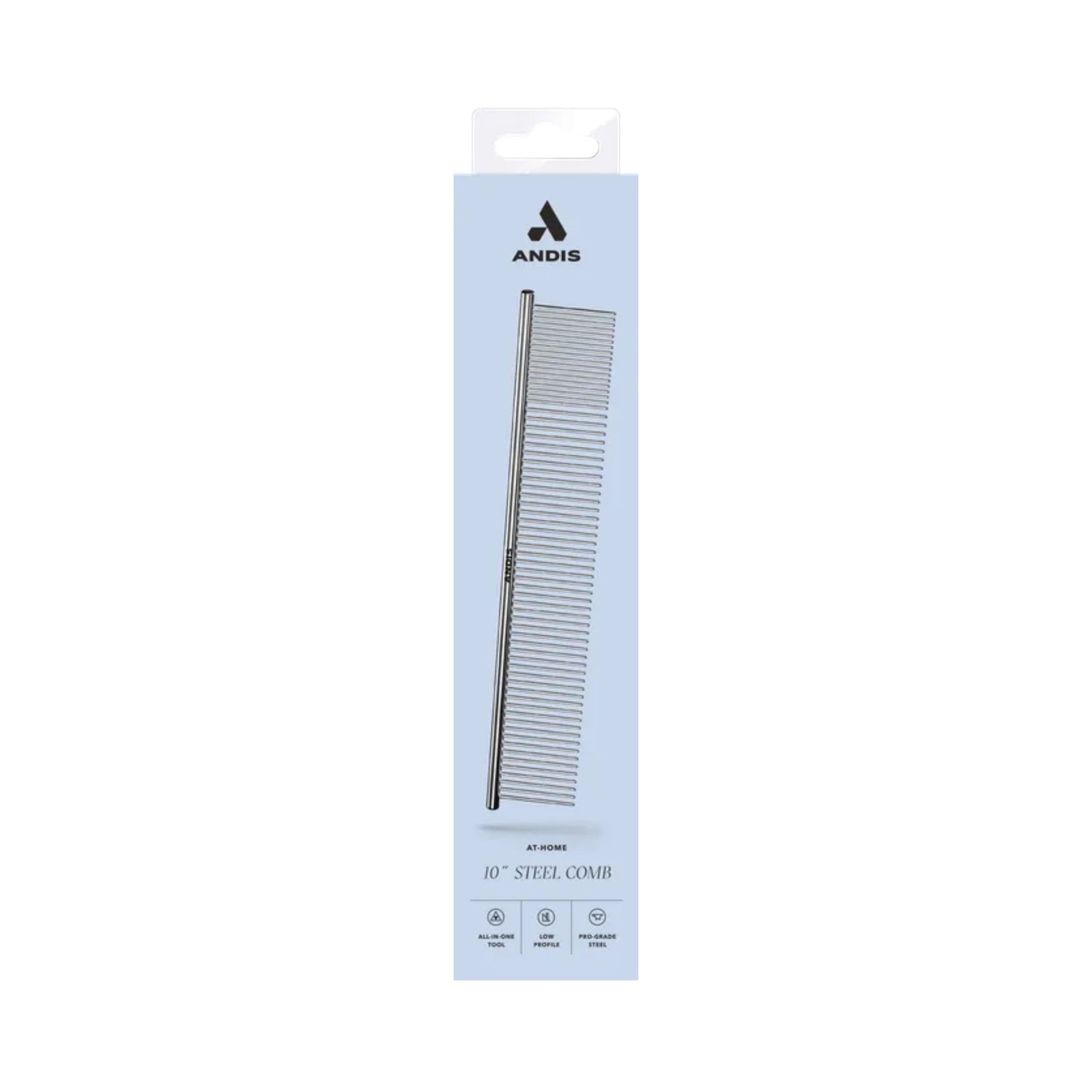 Andis 25cm Steel Comb: Precision Grooming for Pets