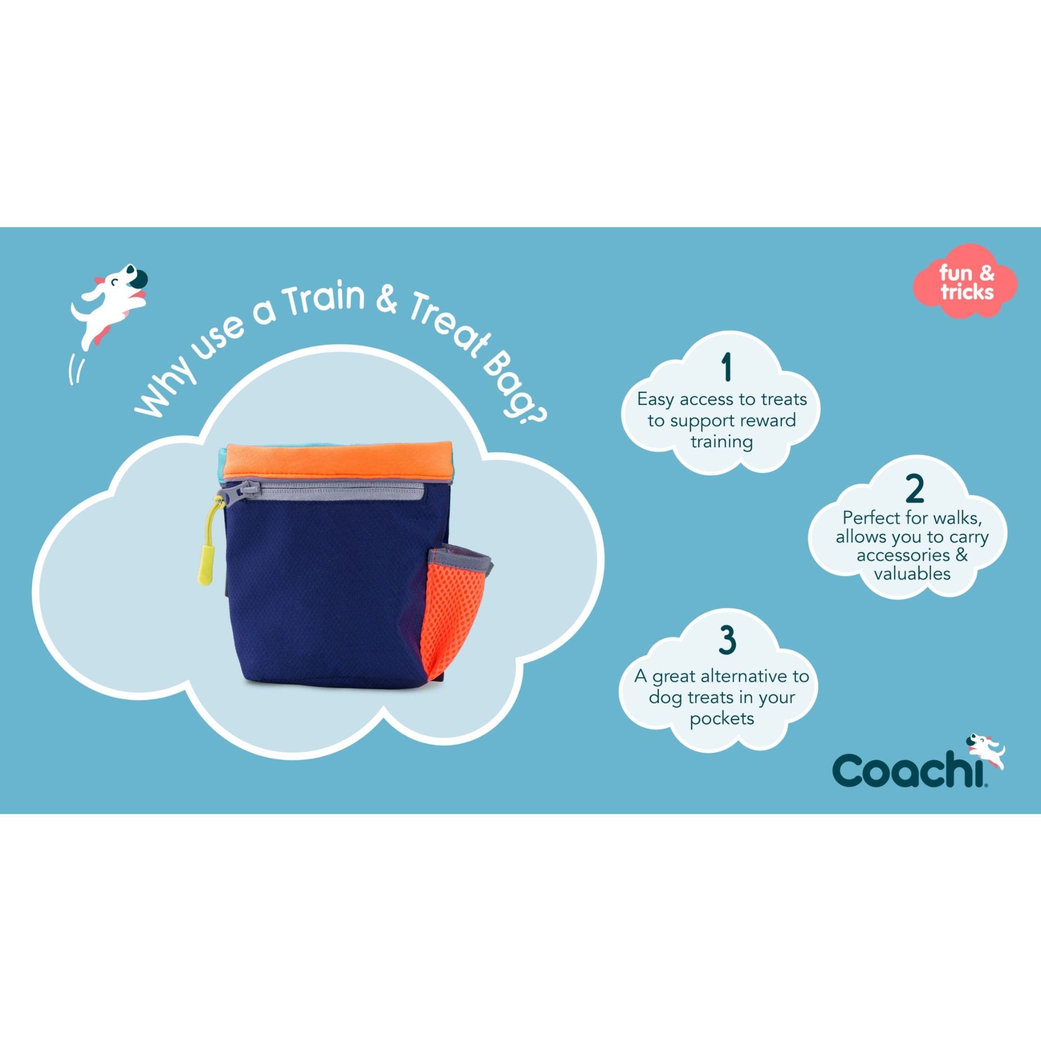 Graphic – Why use a Train & Treat Bag with reward training benefits.