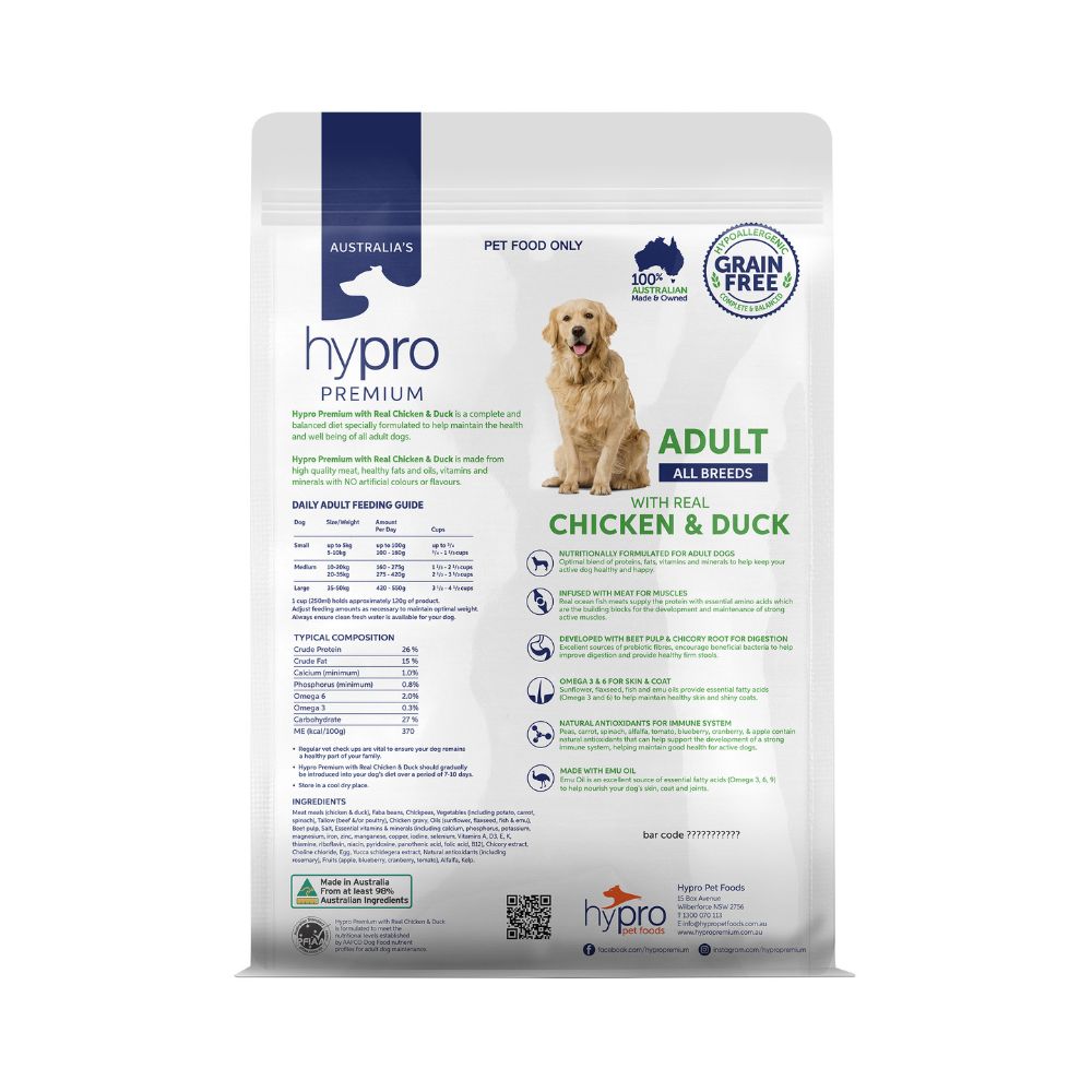 Hypro Premium Chicken & Duck Grain Free Dog Food