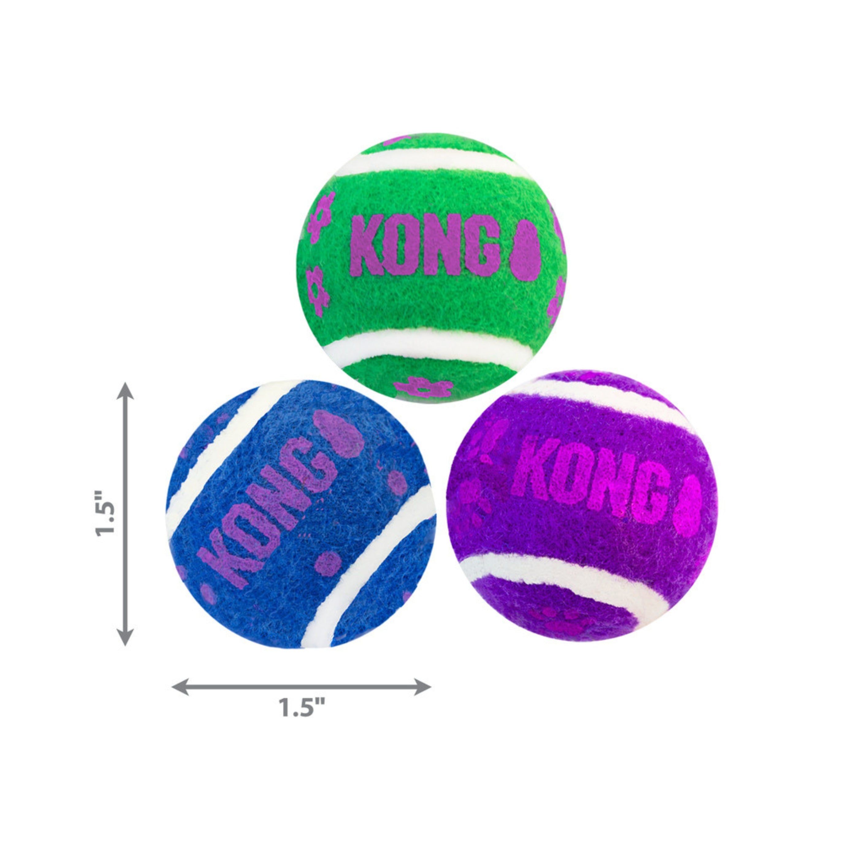 KONG Cat Tennis Balls Dimensions