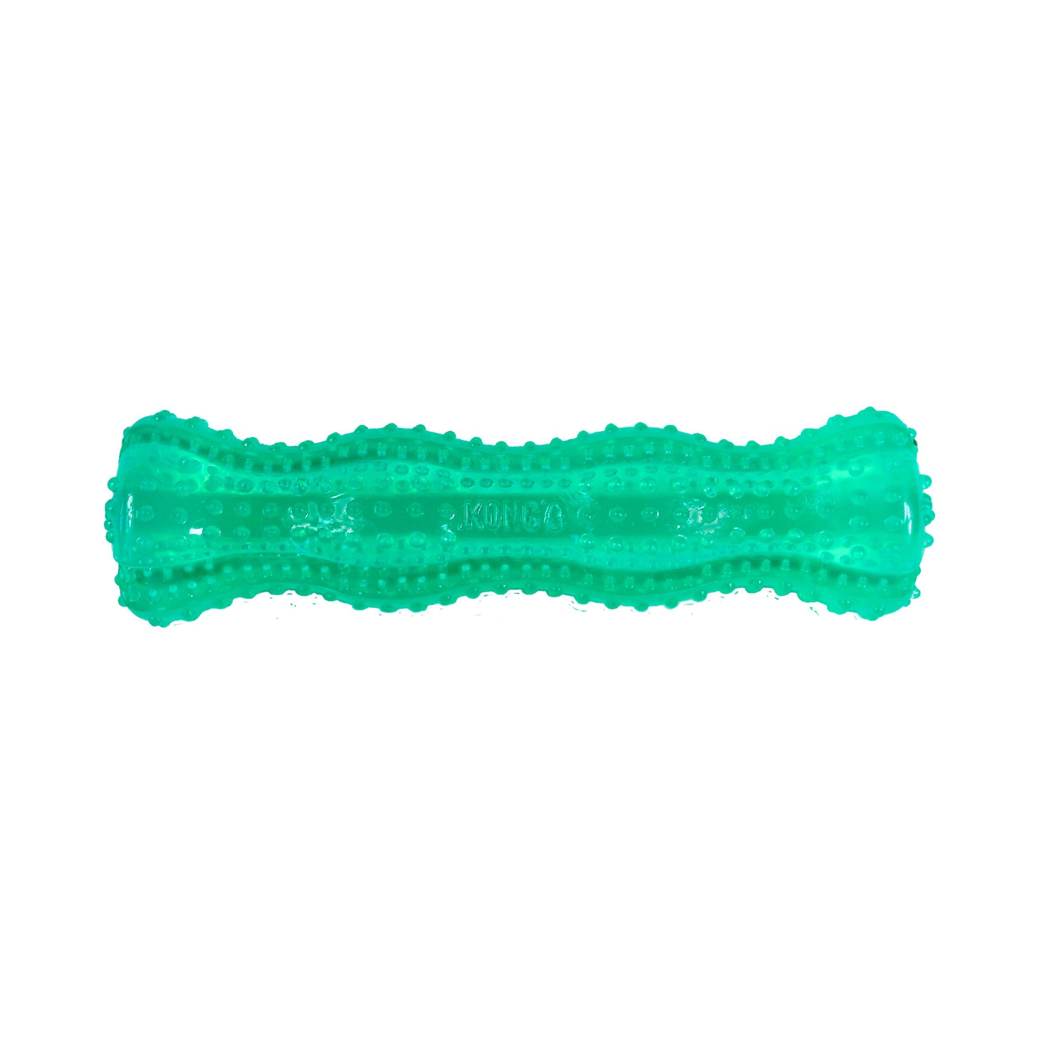 Teal coloured TPR rubber KONG Dental Stick Chew Toy for Dogs.