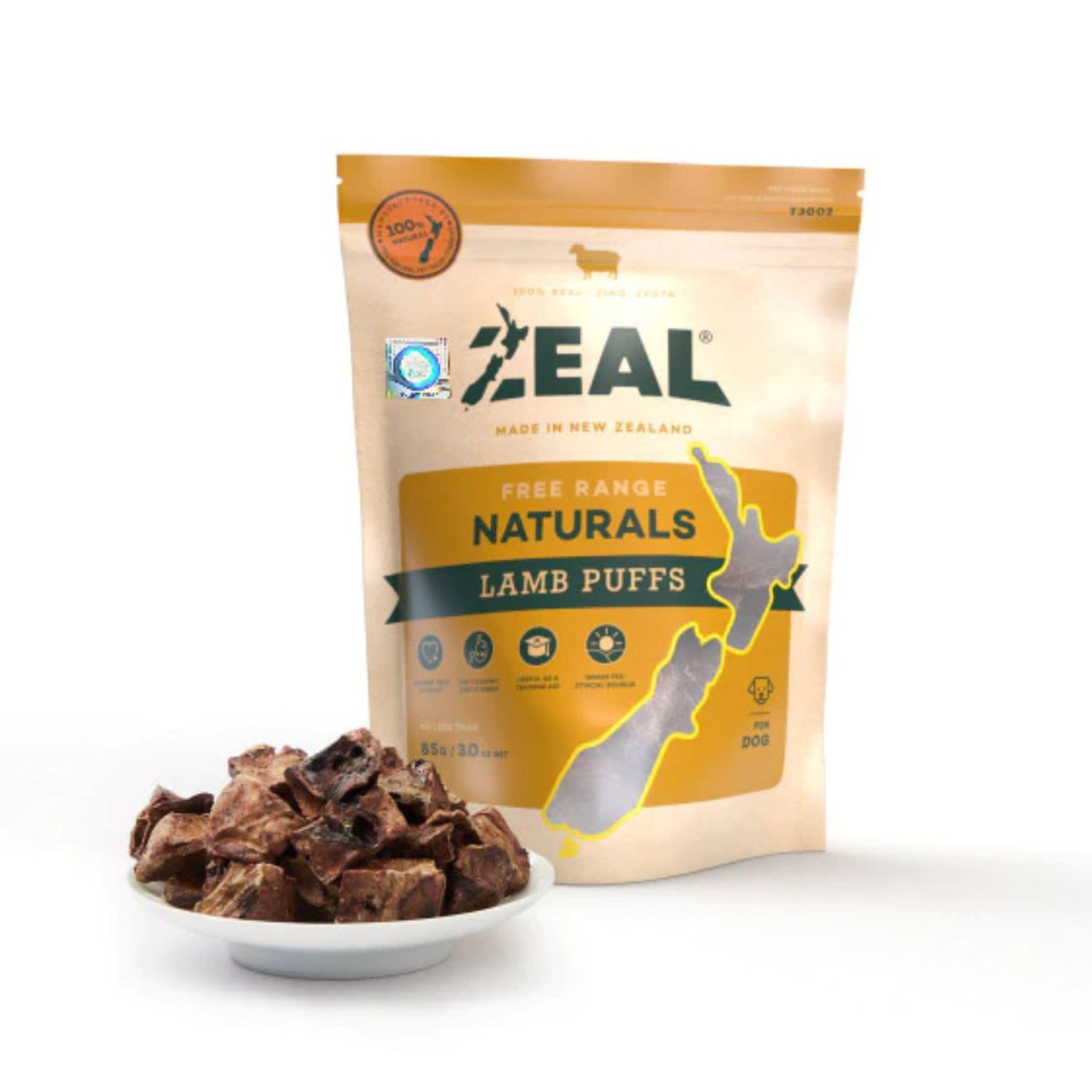 Zeal Free Range Naturals Lamb Puffs Dog Treats