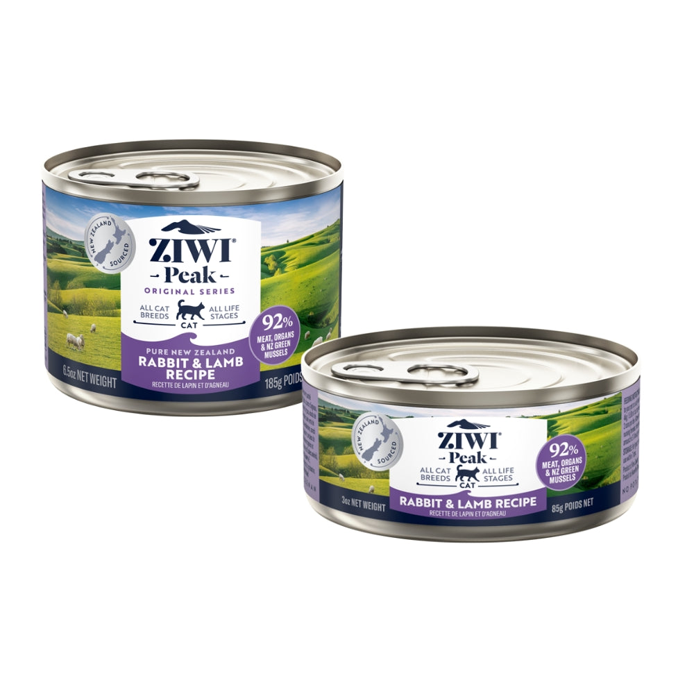 Ziwi Peak Rabbit & Lamb Wet Cat Food 85g and 185g Cans