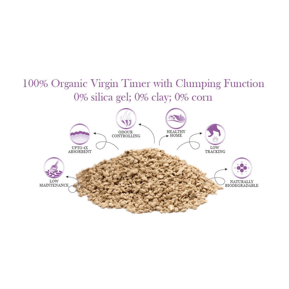 Cherie Clumping Unscented Natural Wood Cat Litter