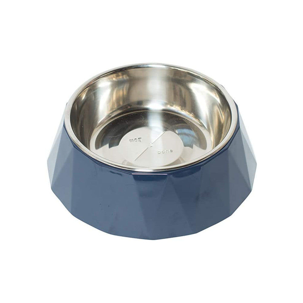 Mog and Bone Designer Melamine Dog Bowl Navy