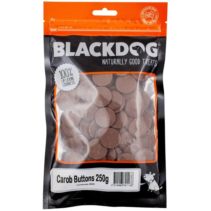 Blackdog Carob Buttons, Naturally Good Dog Treats 250g Pack