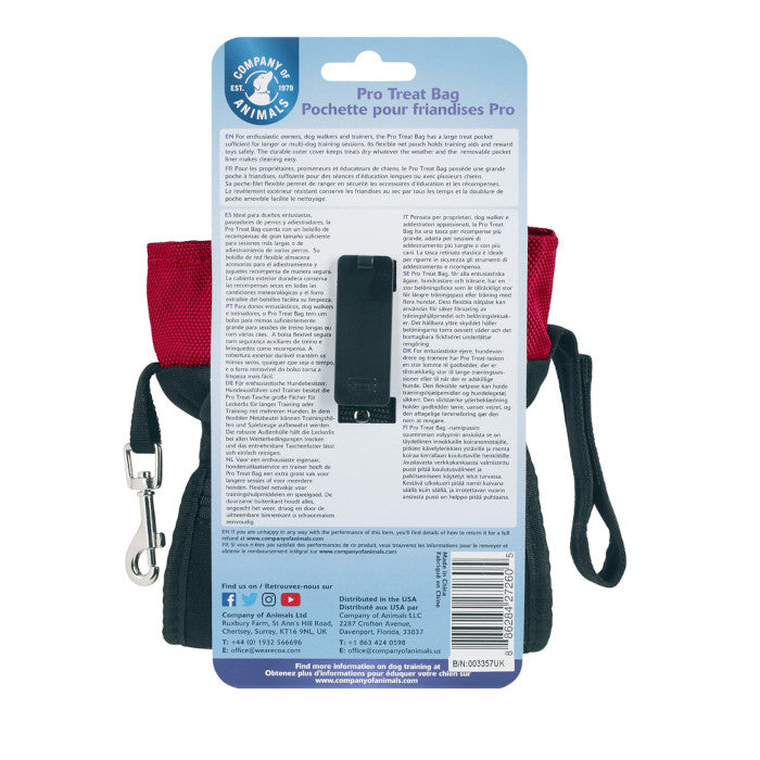 Company Of Animals Pro Treat Bag Back View - Retail Package