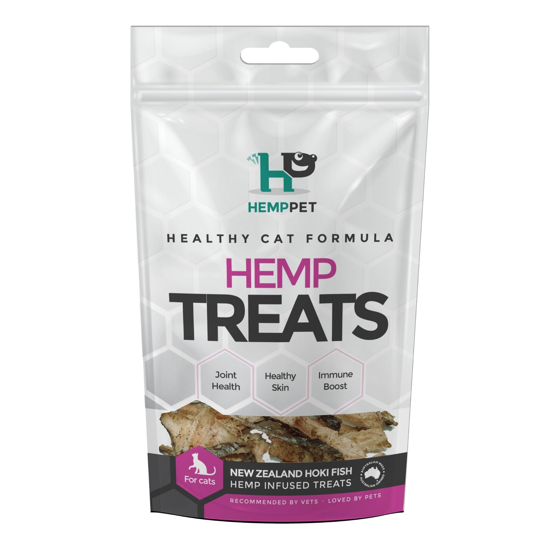 HEMP PET Infused Hoki Fish Cat Treats 70g