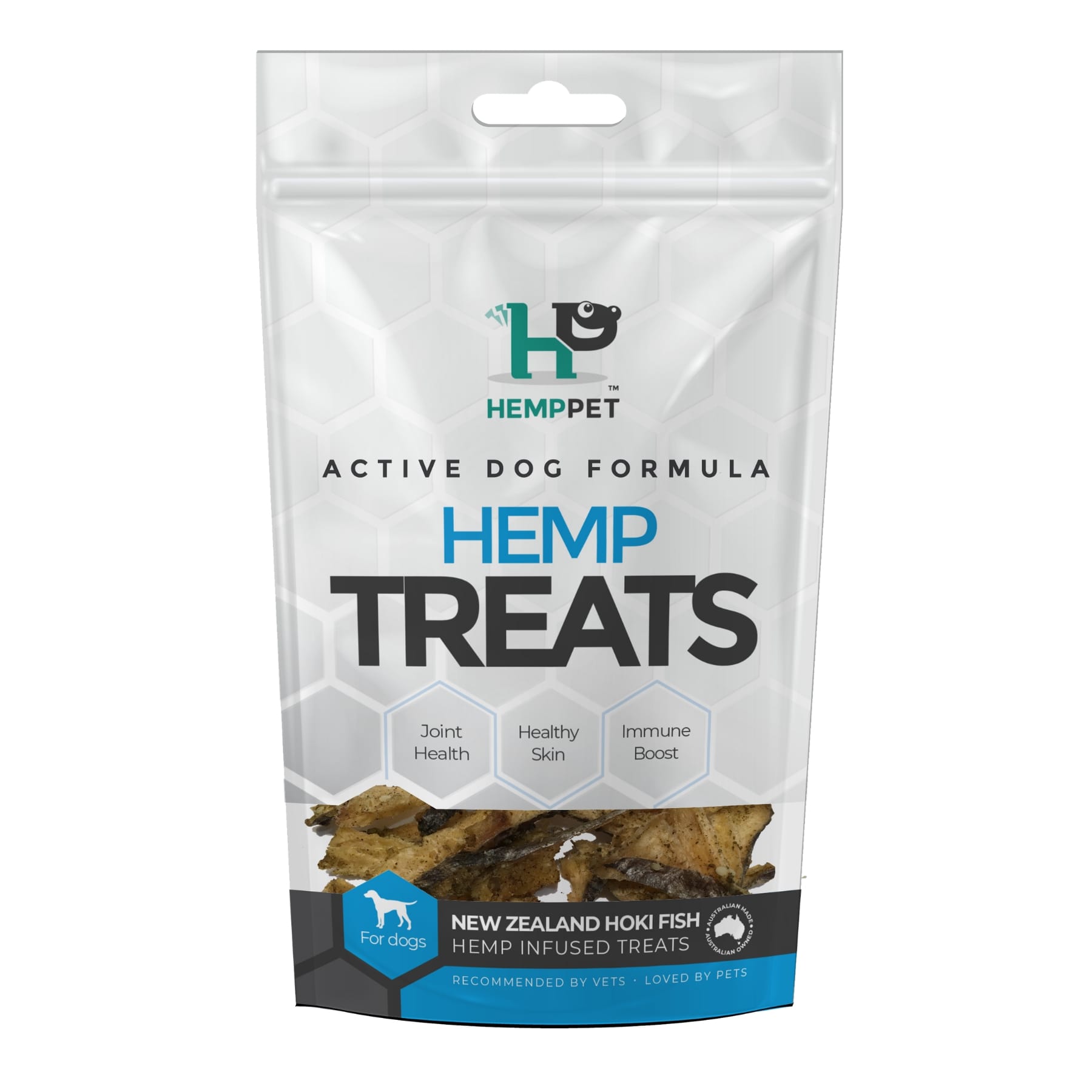 HEMP PET Infused Hoki Fish Dog Treats 70g