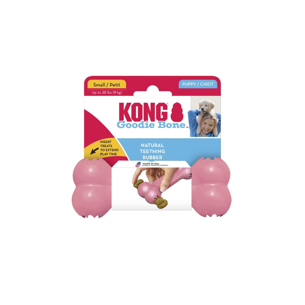KONG Puppy Goodie Bone Rubber Dog Toy - Pink