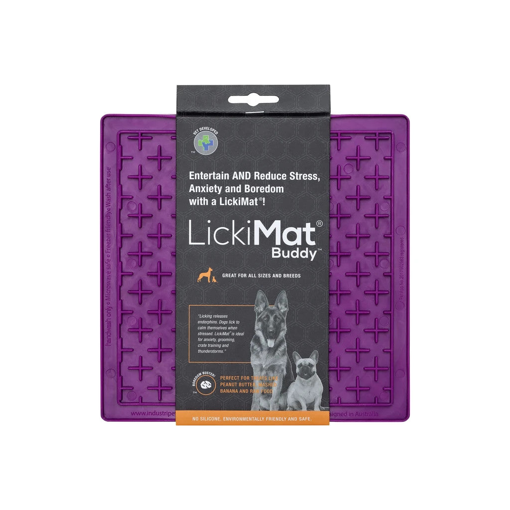 LickiMat Buddy Authentic Boredom Buster for Dogs - Colour Purple