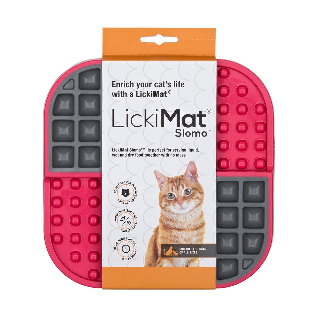 LickiMat Slomo, Enrichment Feeder for Cats - Pink