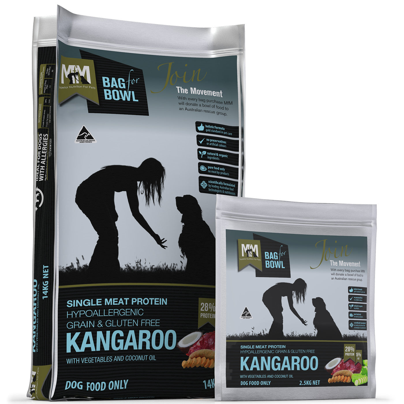 Meals For Mutts Single Protein Kangaroo Grain Free Dry Dog Food Pet Variety