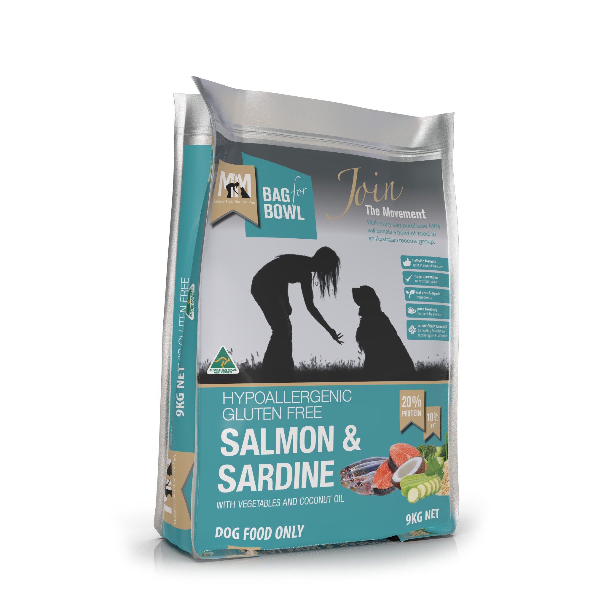 Meals for Mutts Salmon & Sardine Dog Food 9kg.