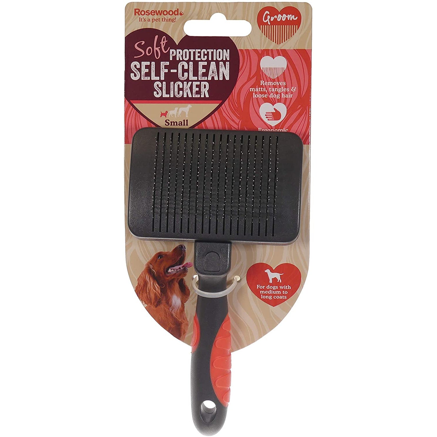 Rosewood Self Cleaning Slicker Brush - Small