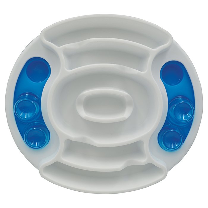 Scream Slow Feed Puzzle Bowl Loud Blue - Top View.