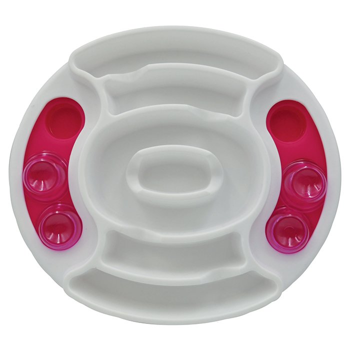 Scream Slow Feed Puzzle Bowl Loud Pink - Top View.