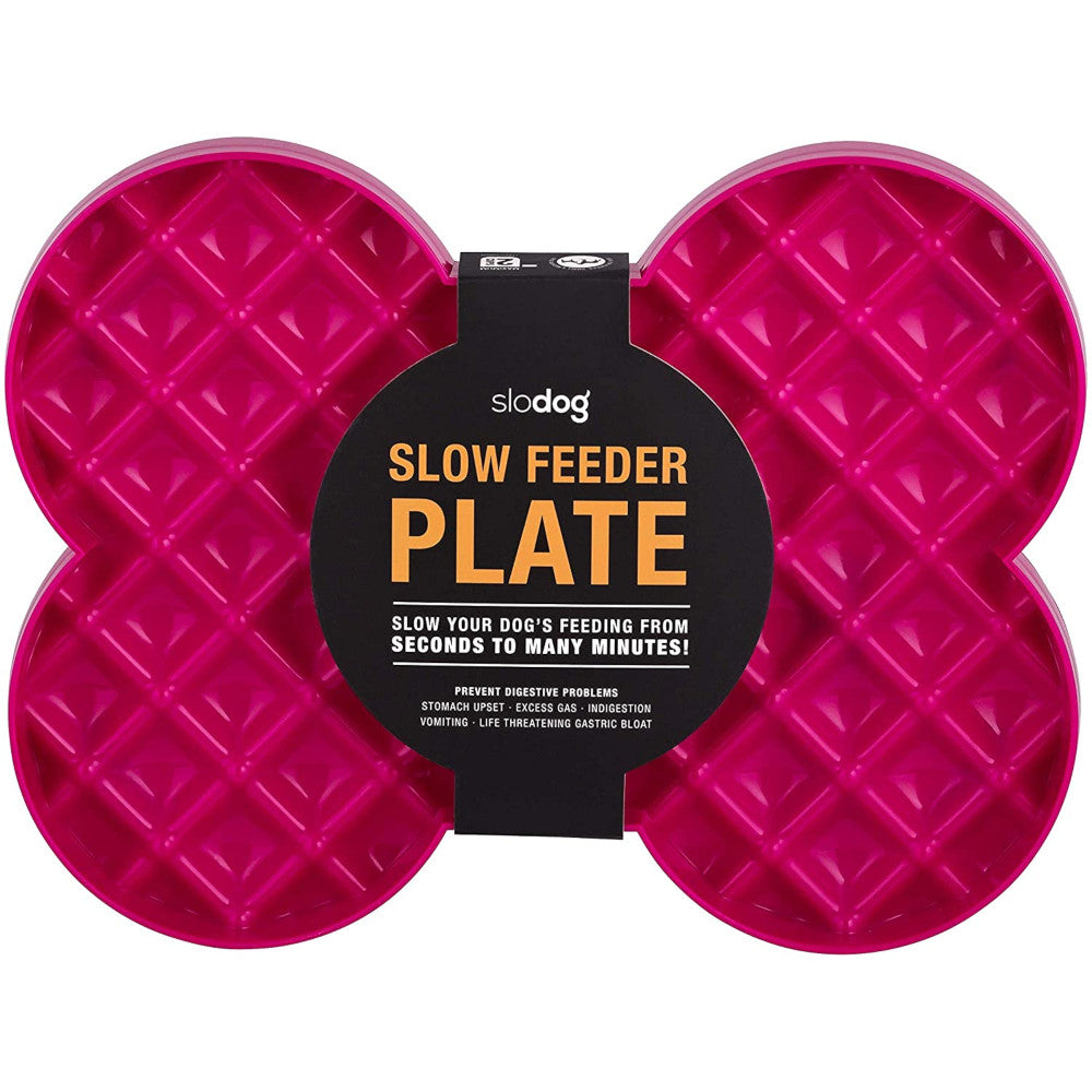 SloDog Slow Feeder Plate for Dogs - Pink