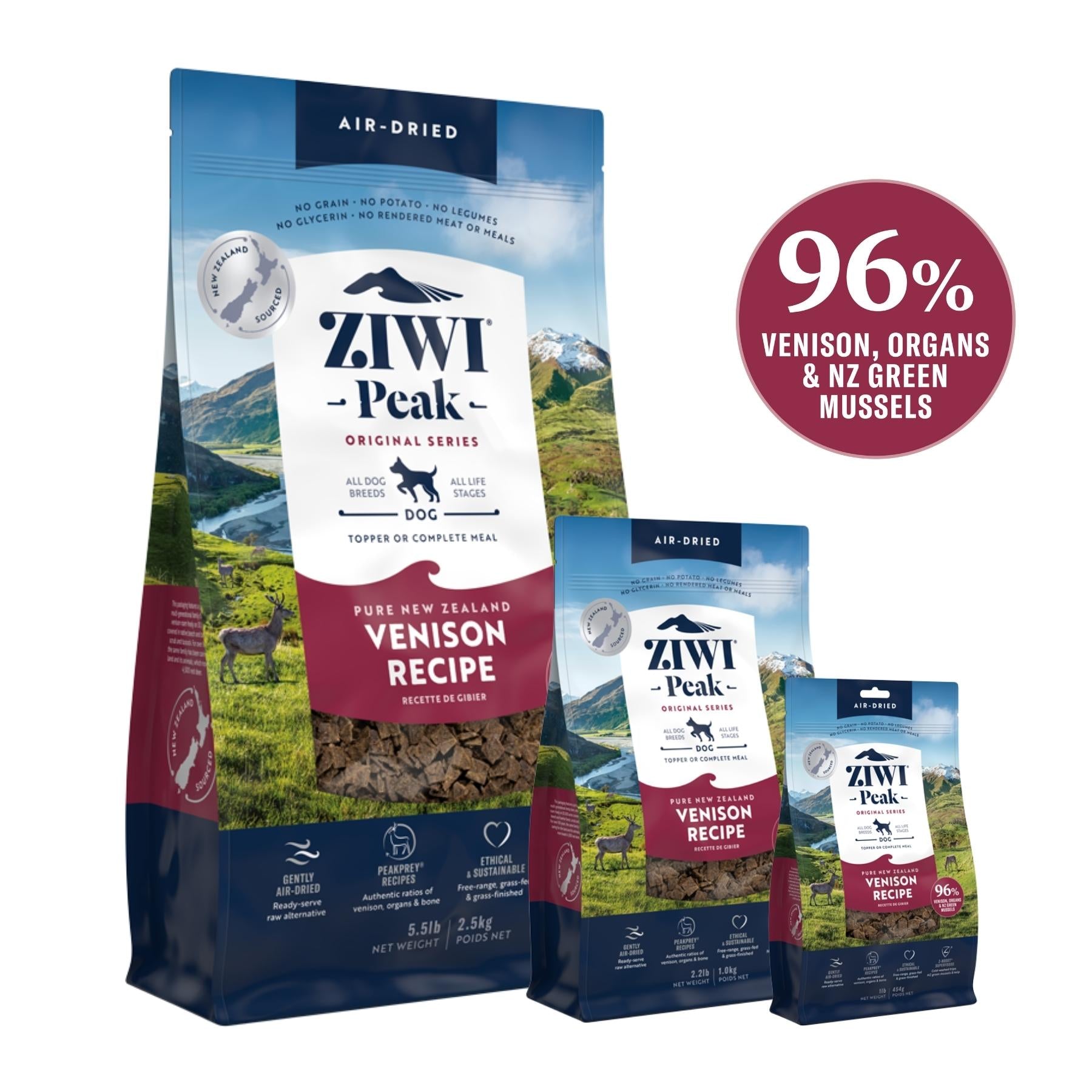 ZIWI Peak Dry Dog Food Venison Recipe Air Dried