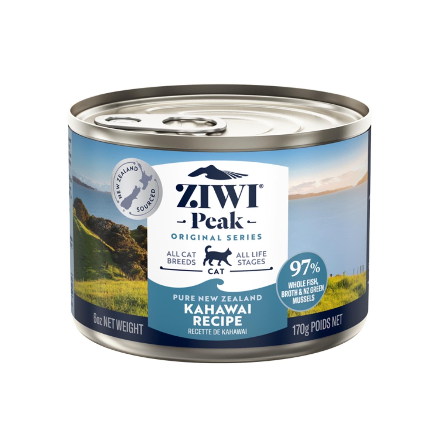 ZIWI Peak Wet Cat Food Kahawai Recipe 170g Can.