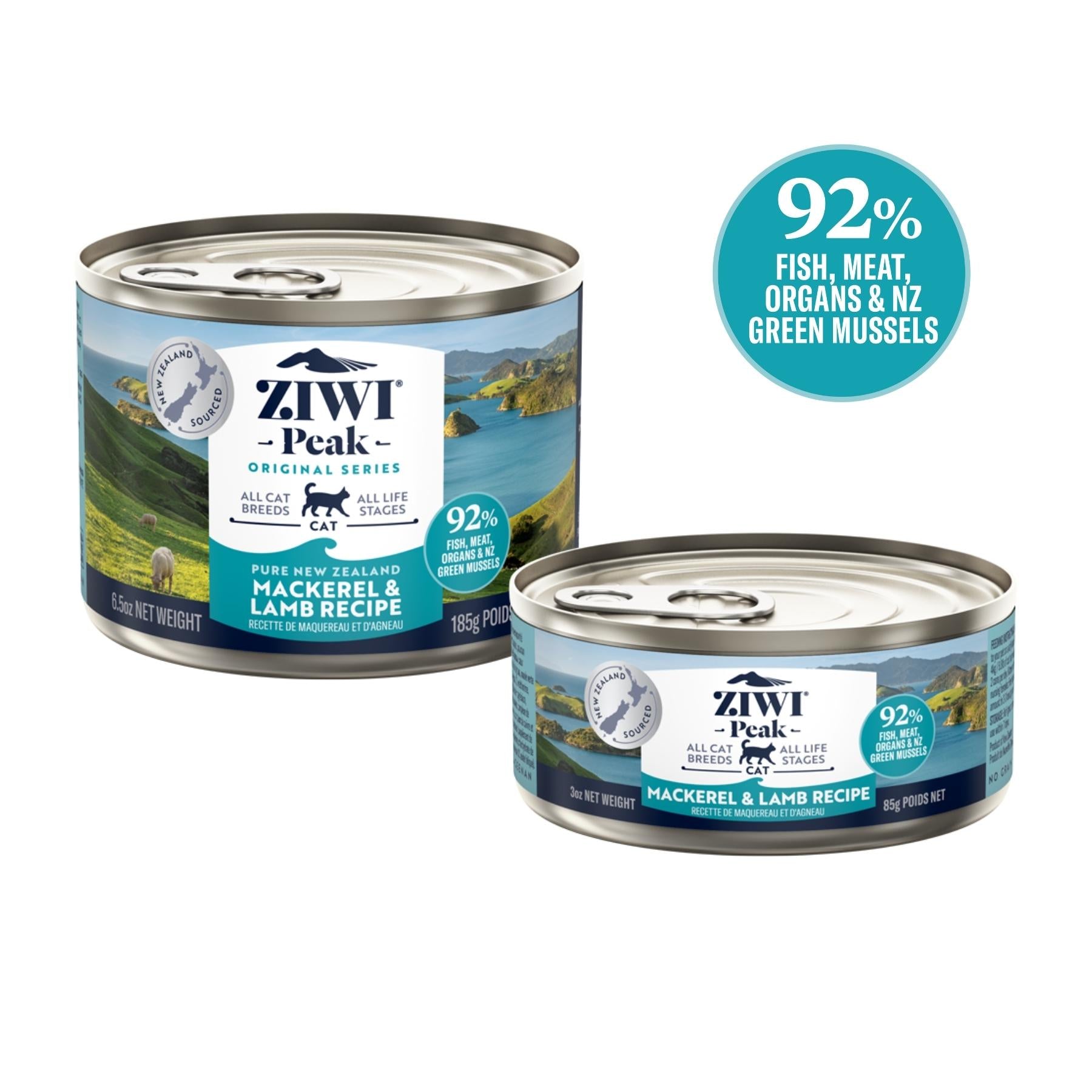 ZIWI Peak Wet Cat Food Mackerel & Lamb Recipe