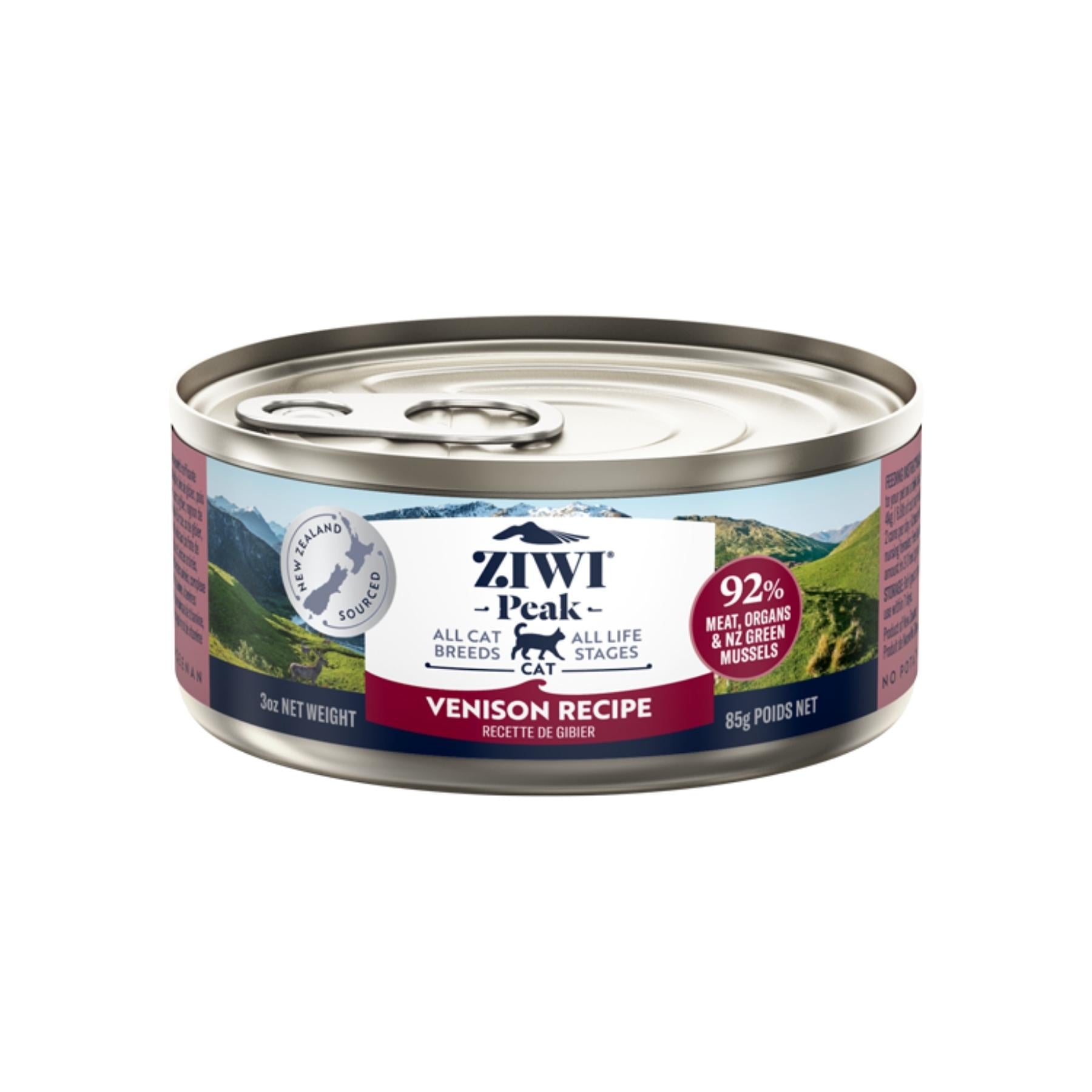 ZIWI Peak Wet Cat Food Venison Recipe 85g Can