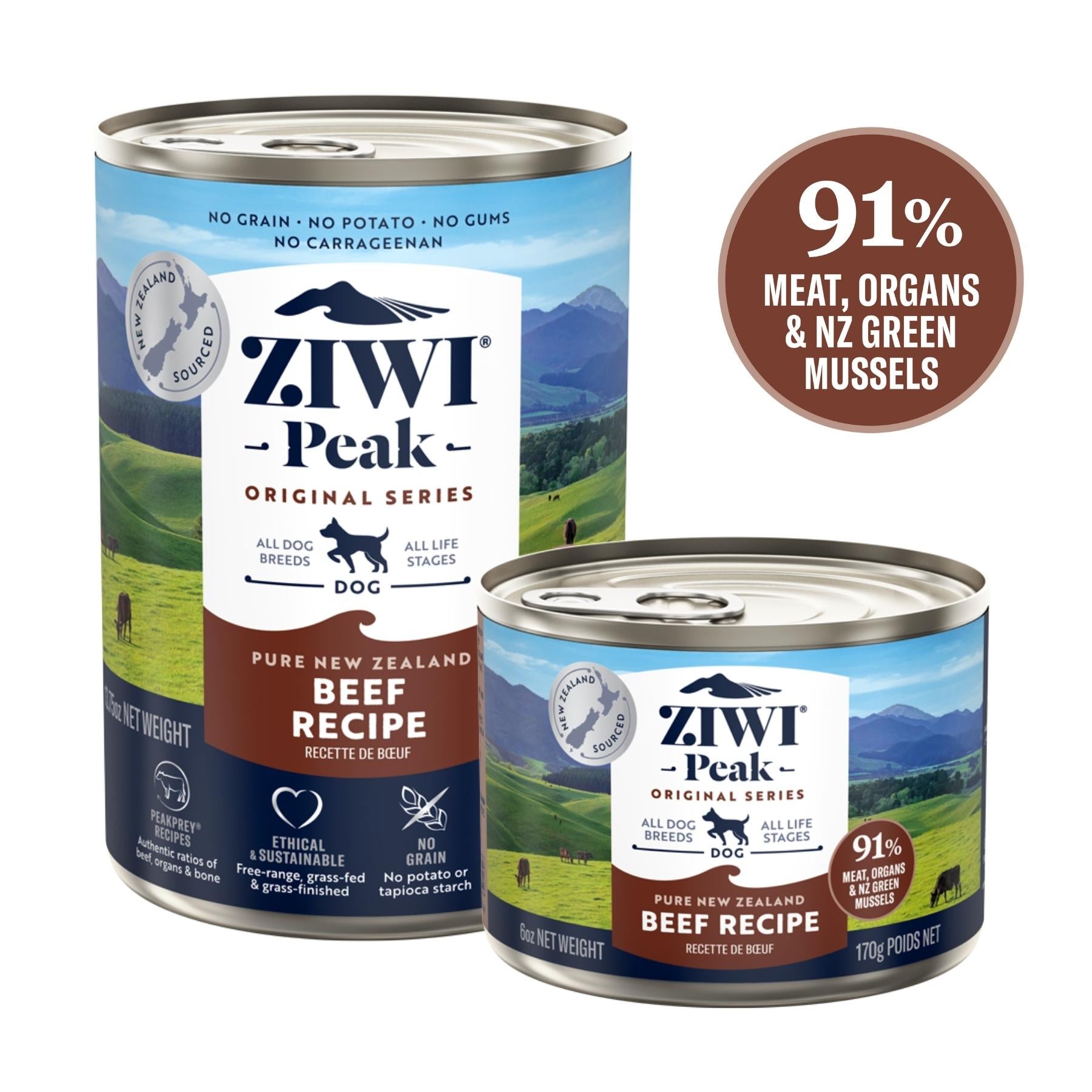 ZIWI Peak Wet Dog Food Beef Recipe