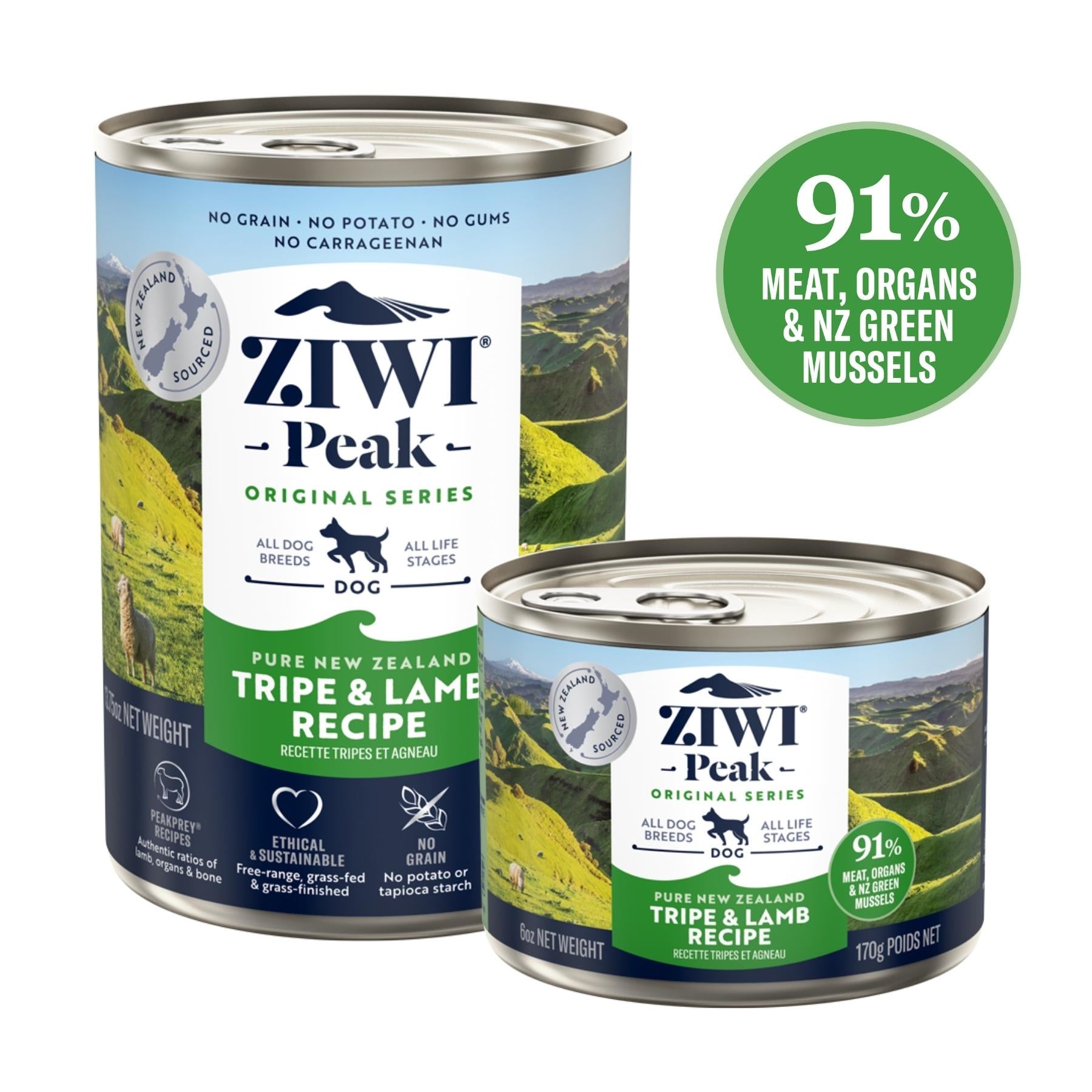 ZIWI Peak Wet Dog Food Tripe & Lamb Recipe