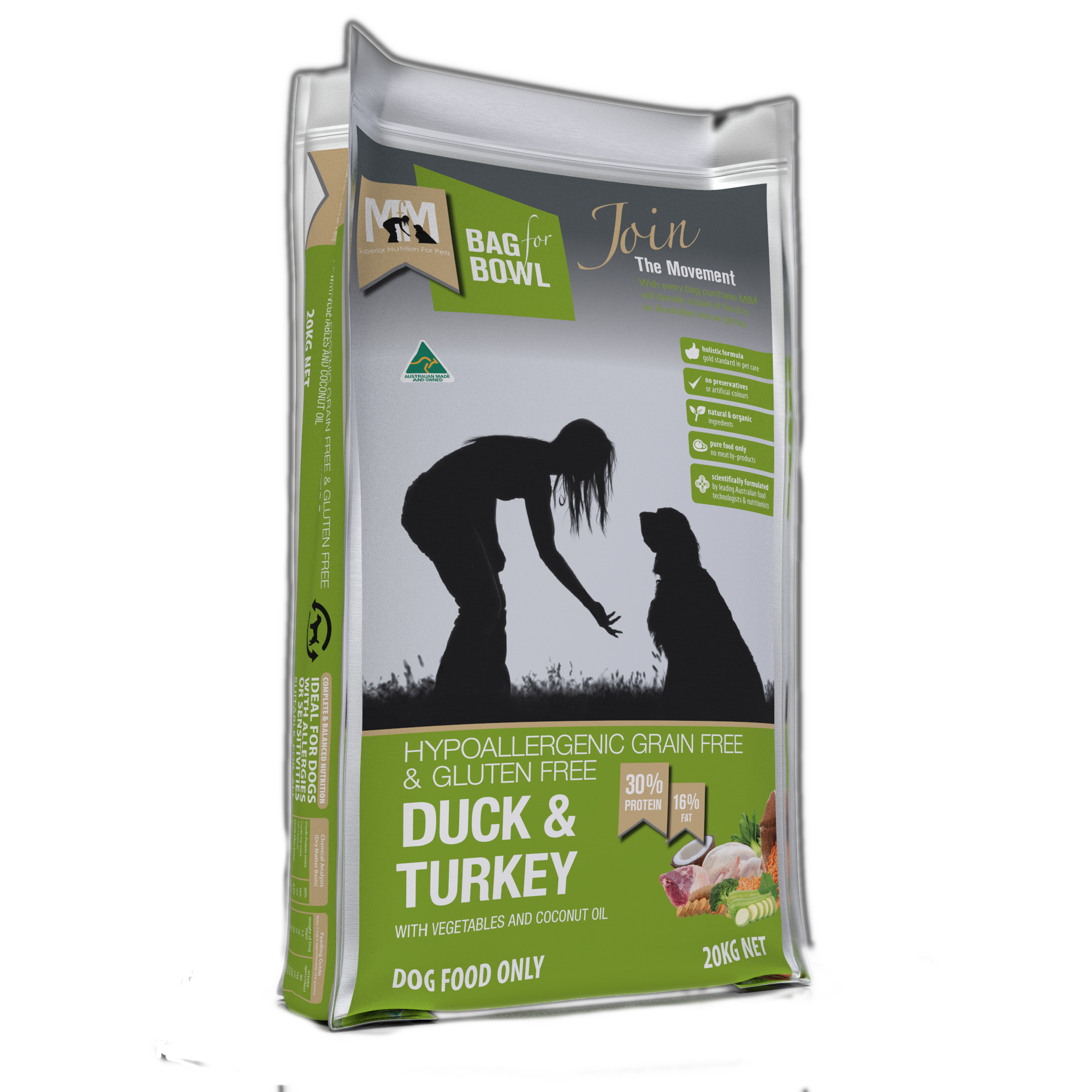Shop Dry Dog Food Online - Meals for Mutts Duck & Turkey 20kg