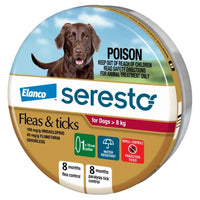 Seresto Flea and Tick Collar for large Dogs Over 8kg.