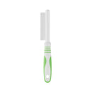 Andis Flea Comb with white and green design, vertical view facing left, ideal for pet grooming and flea removal.