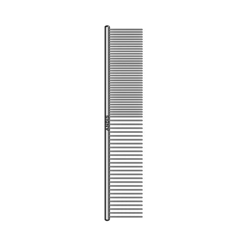 Andis 7.5" Steel Comb, full-length view showing tooth spacing