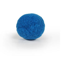 A blue soft pounce ball toy for cats by Battersea.