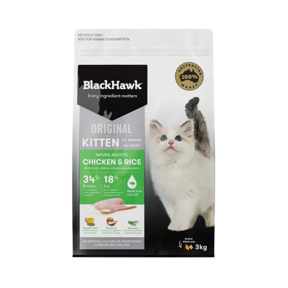 Black Hawk Original Chicken and Rice Kitten Food