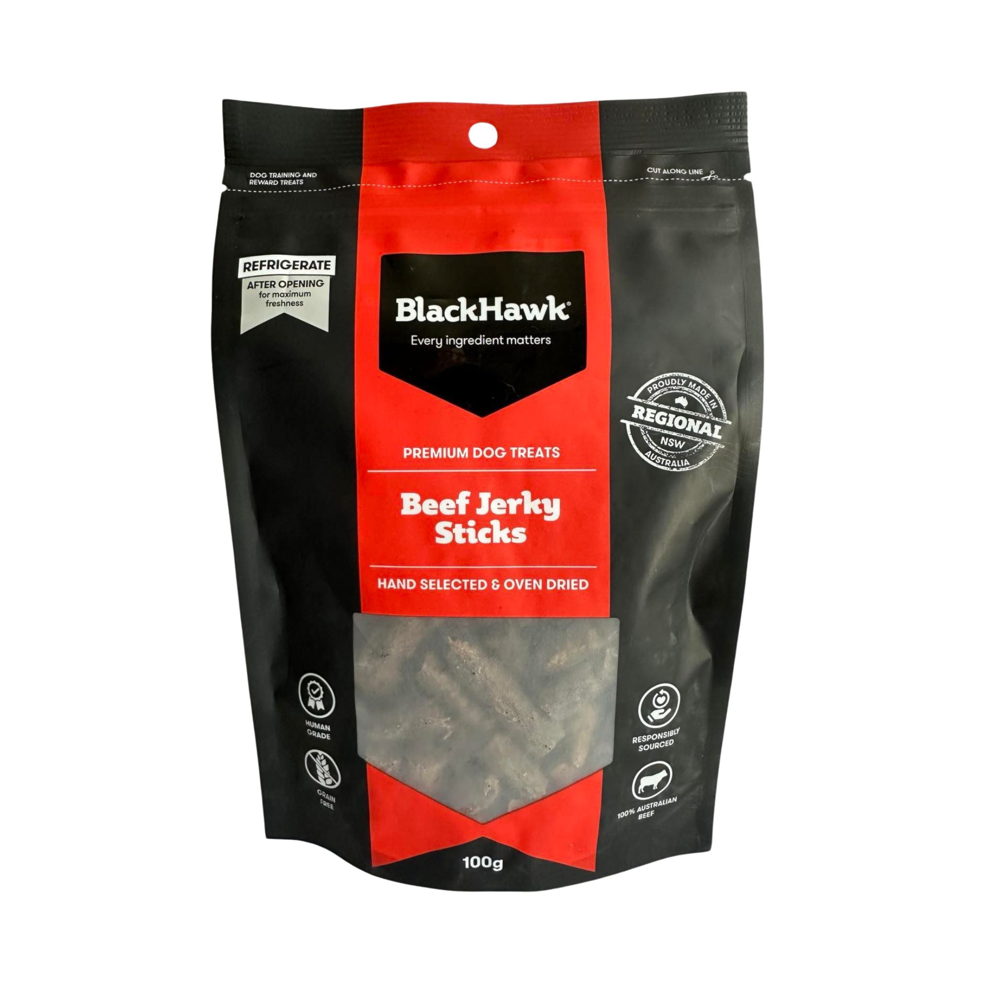 Black Hawk Beef Jerky Sticks – Premium Australian Dog Treats