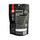 Ingredients and product details of Black Hawk Beef Jerky Sticks for adult dogs with feeding guidelines.