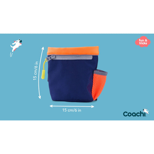 Coachi Train & Treat Bag dimensions 15cm x 15cm.