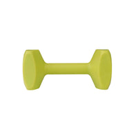 Close-up of the Coachi Training Dumbbell Medium Lime, highlighting its durable design and vibrant lime colour.