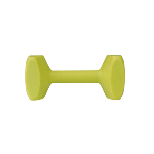 Close-up of the Coachi Training Dumbbell Medium Lime, highlighting its durable design and vibrant lime colour.