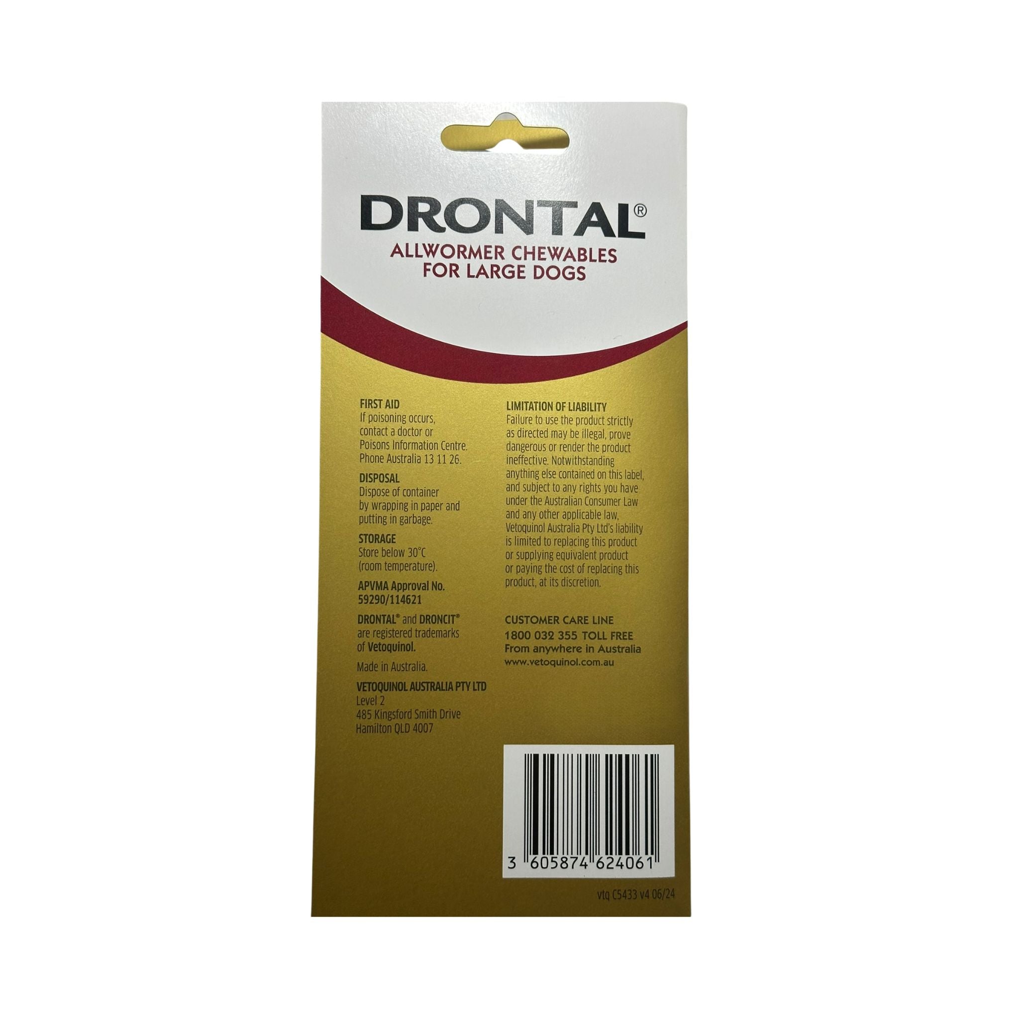 Drontal Allwormer Chewables for Large Dogs – 2 Pack