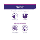 Feliway product information with icons and text on a white background.