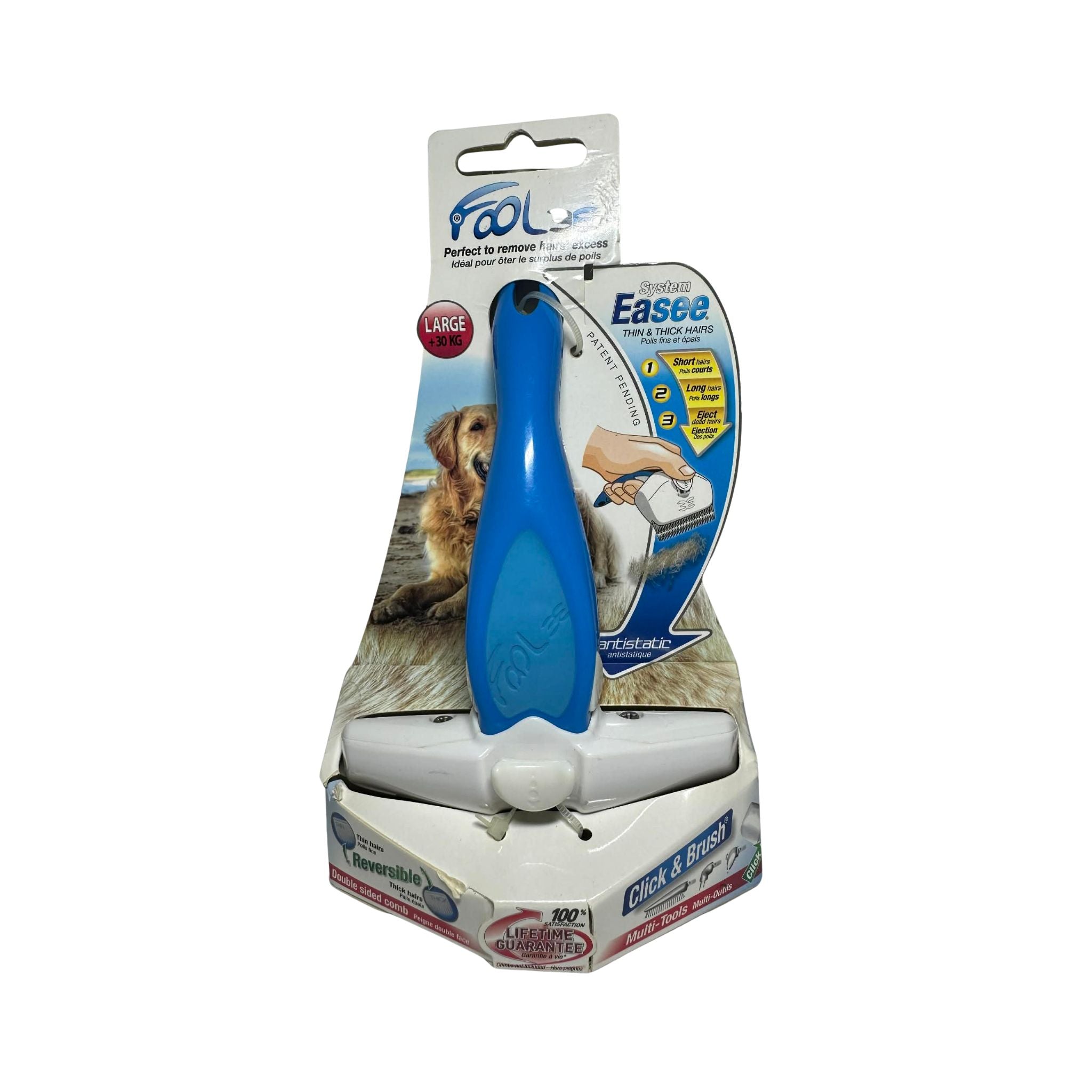 Foolee Easee Large Blue De-Shedding Tool