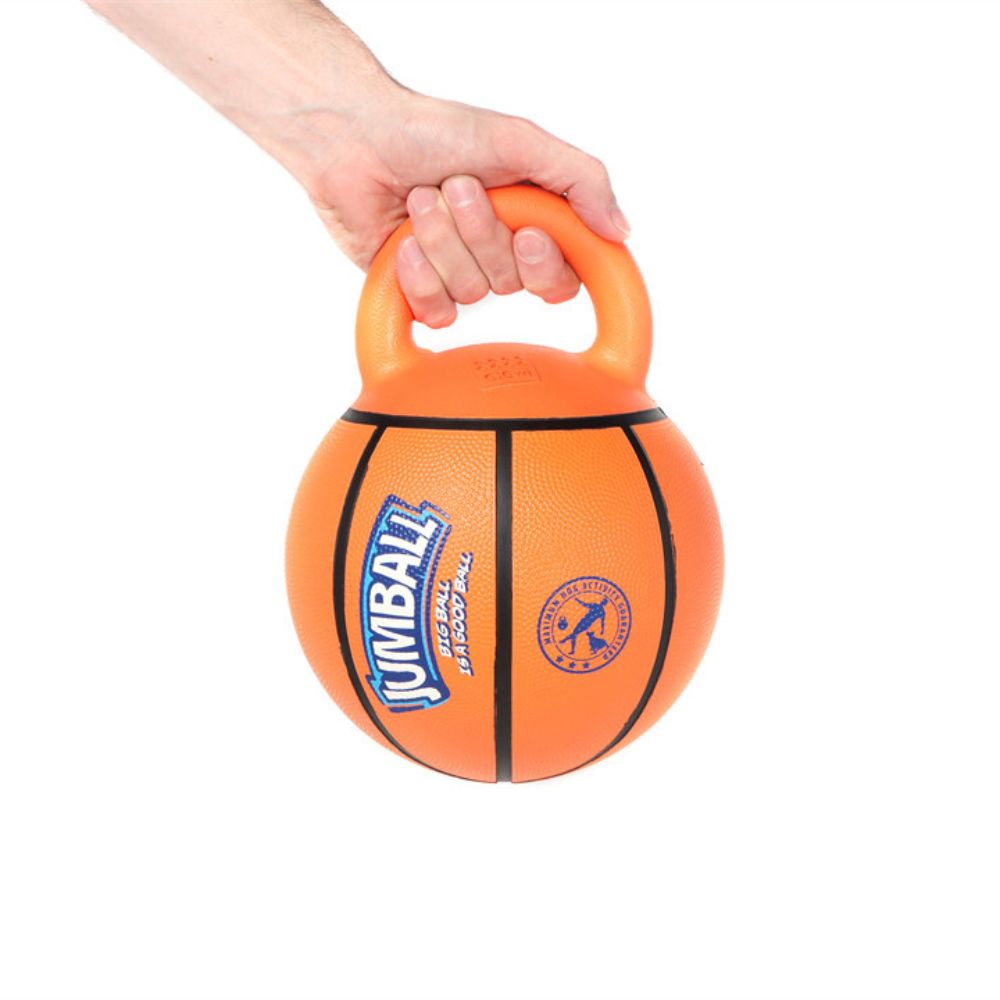 High-quality rubber ball tug toy with easy fetch handle