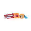 Soft and Tough Dog Toy in Vibrant Orange