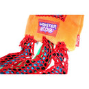 Close up image of a durable Orange Monster Rope Toy