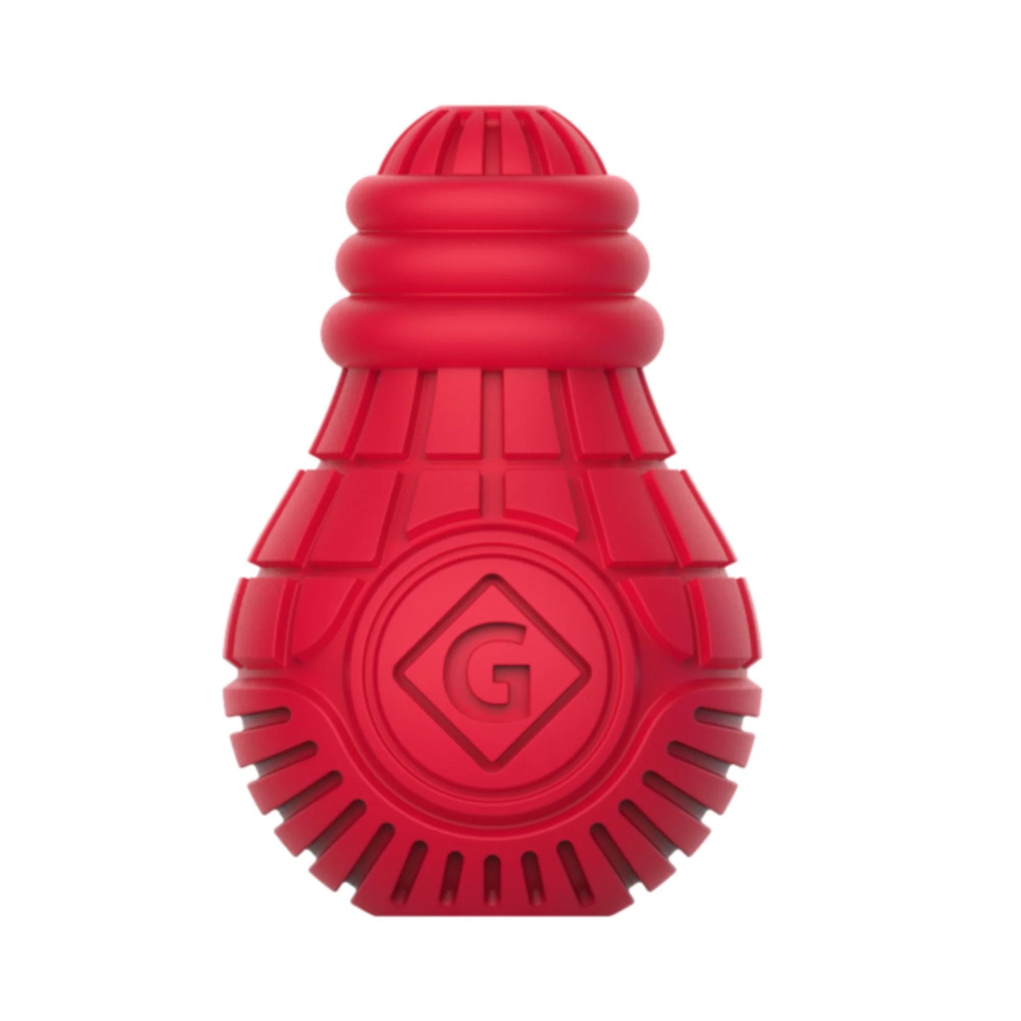 GiGwi Treat Dispensing Bulb Medium in red on a white background