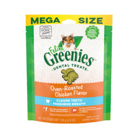 Greenies Oven-Roasted Chicken Flavour 130g pack – Tasty Cat Dental Treats for Healthy Teeth