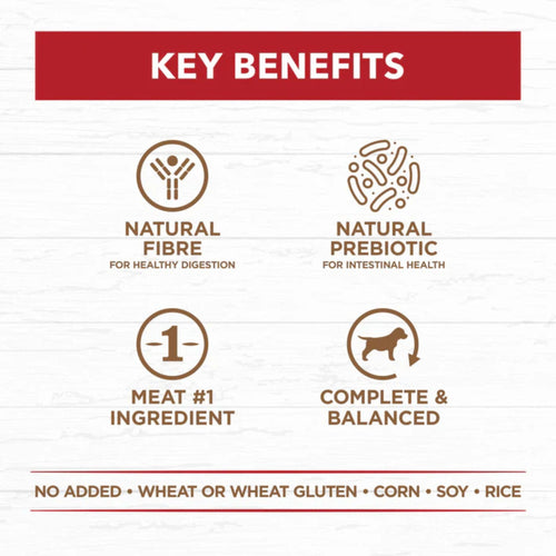 Key benefits chart for Ivory Coat Grain Free Beef Stew Adult Wet Dog Food
