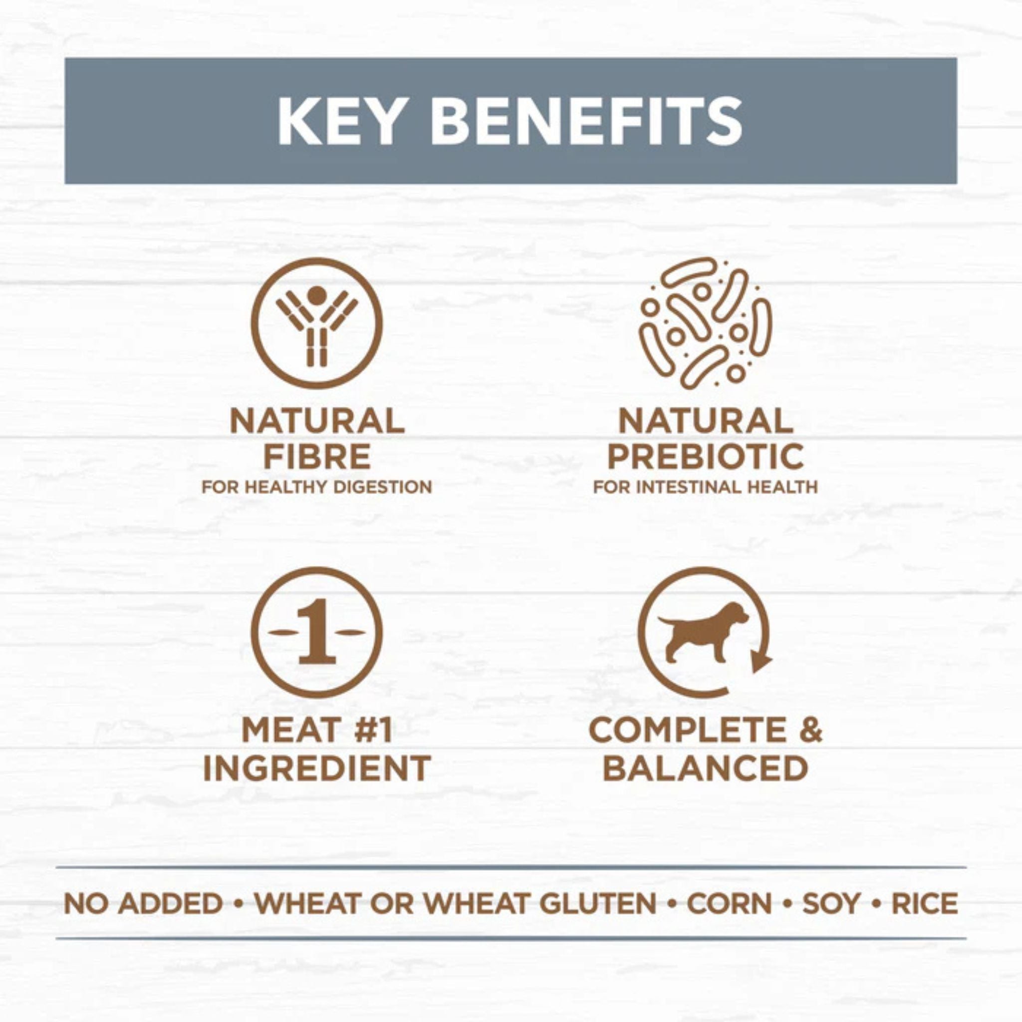 Key benefits chart for Ivory Coat Grain Free Lamb & Sardine Stew Adult Wet Dog Food
