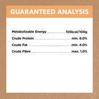 Guaranteed analysis nutrition label for Ivory Coat Puppy Wet Food Chicken Stew